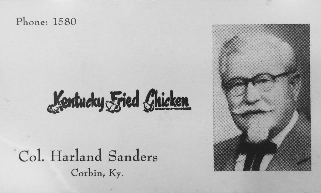 Photo de la carte de visite du Colonel Sanders par M. Blue Maumau de Flickr