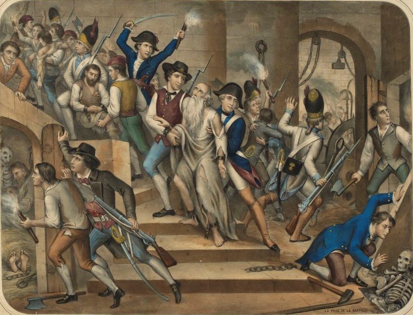Estampe de la Prise de la Bastille le 14 juillet 1789. Par H. Jannin, Musée de la Révolution française, Vizille.